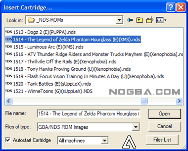 no$gba load ds rom 2.9c