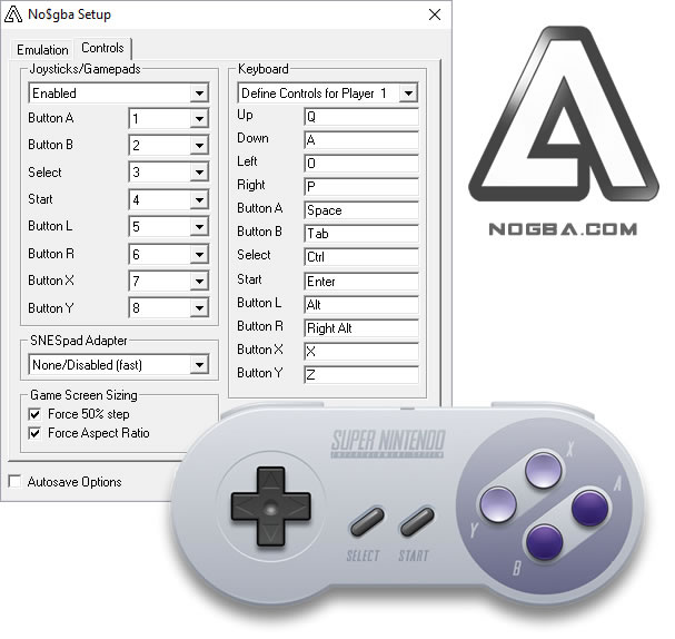 no$gba buttons controls